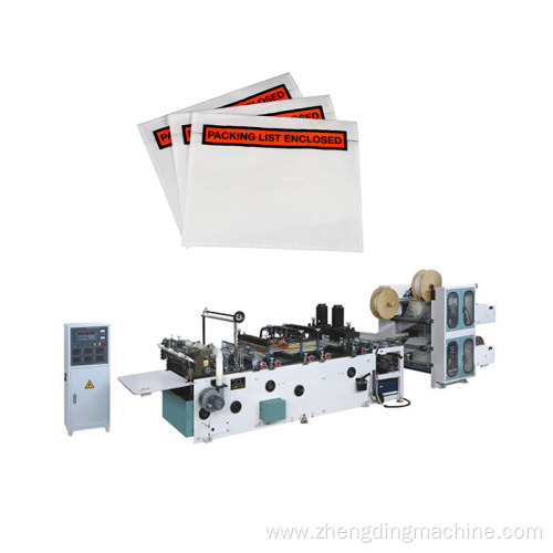 Plastic LDPE Invoice Enclosed Envelope Making Machine